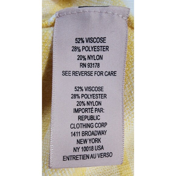 Philosophy White & Yellow Striped V Neck 3/4 Sleeve Sweater Women's Size 1X - Picture 8 of 16